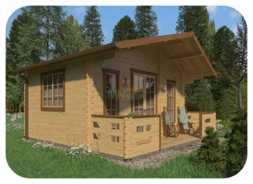 Bungalow de Madera Cerdeña1 45mm Grosor de la Madera MNVEEK