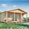 Casa de Madera DUERO 6000mm x 7740mm 70mm Grosor de la Madera Vista General MNVEEK