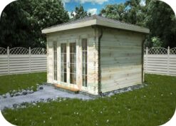 Caseta de Madera Gabi 4000mm x 4000mm 45mm Grosor de la Madera Vista Lateral MNVEEK