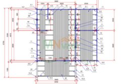 Bungalow de Madera Ibiza1 5200mm x 6000mm 45mm Grosor de la Madera Plano MNVEEK