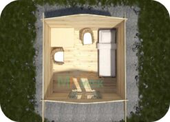 Caseta de Jardín Jarros 3800mm x 3000mm 28mm Grosor de la Madera Vista Interior MNVEEK