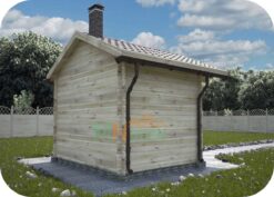 Caseta de Jardín Jarros 3800mm x 3000mm 28mm Grosor de la Madera Vista Lateral MNVEEK