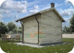 Caseta de Jardín Jarros 3800mm x 3000mm 28mm Grosor de la Madera Vista Trasera MNVEEK