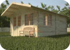 Caseta de Madera PETER 5000mm x 6000mm 70mm Grosor de la Madera Vista General MNVEEK