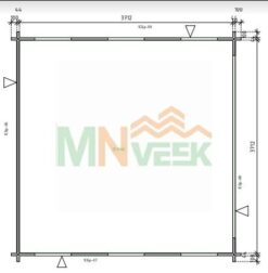 Mirador de Madera VERO4 4000mm x 4000mm 45mm Plano MNVEEK