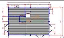 Casa de Madera Verona 5930mm x 8750mm 70mm Grosor de la Madera 2 Plantas Plano MNVEEK