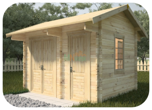 Caseta de jardín Almacen1 3000mm x 4000mm 45mm Grosor de la Madera MNVEEK