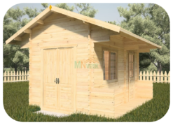 Caseta de Jardín Almacen2 5100mm x 3000mm 45mm Grosor de la Madera Vista Frontal MNVEEK