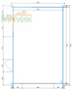 Garaje de Madera Bañolas Plano MNVEEK