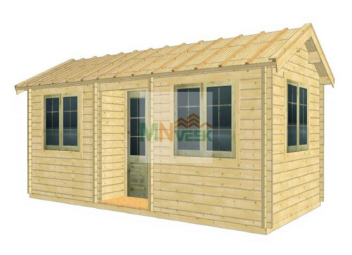 Casa de Madera Blanes2 70mm Grosor de la Madera MNVEEK