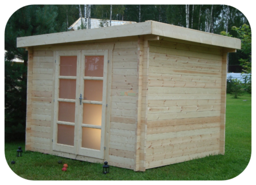 Caseta de Jardín Clara3 3190mm x 3190mm 45mm Grosor de la Madera Vista Lateral MNVEEK