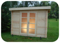 Caseta de Jardín Clara3 3190mm x 3190mm 45mm Grosor de la Madera Vista Frontal2 MNVEEK