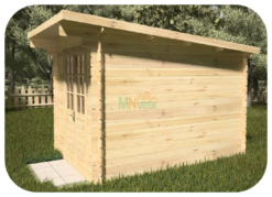 Caseta de Jardín Clara3 3000mm x 4000mm 28mm Grosor de la Madera Vista Lateral MNVEEK