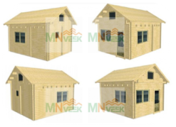 Bungalow de Madera Malaga 45mm Grosor de la Madera MNVEEK