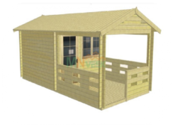 Caseta de Madera Tineo Vista Frontal MNVEEK