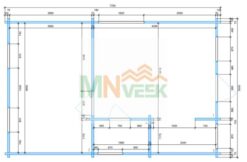 Casa de Madera Corfu3 70mm Grosor de la Madera Plano MNVEEK