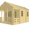 Bungalow de Madera Sils1 45mm Grosor de la Madera Vista Frontal MNVEEK