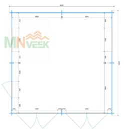 Garaje de Madera Toba1 Plano MNVEEK