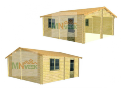 Garaje de Madera Toba2 Vista General MNVEEK