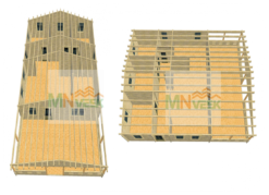 Casa de madera Santorini Vista Interior MNVEEK