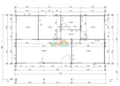Casa de Madera Soria 10320x6330+2090mm 70mm Grosor de la Madera Plano