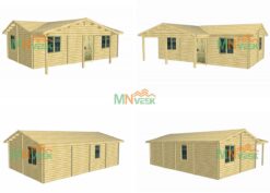 Casa de Madera Soria 10320x6330+2090mm 70mm Grosor de la Madera Vista Distribucion