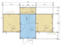 Bungalow de Madera Tajo 8000mm x 5000mm 45mm_plano_MNVEEK
