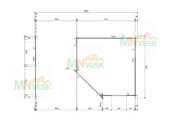 Caseta de jardin Guga 5000mm x 3000mm 28mm plano mnveek