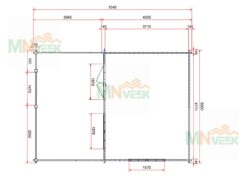 Caseta de madera Astypaela1 5000mm x 7045mm 45mm plano mnveek
