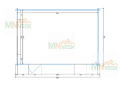 Garaje de Madera Begur 4000mm x 5500mm 45mm plano mnveek