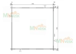 Mirador de madera Mirasol1 4000mm x 4000mm 45mm plano mnveek