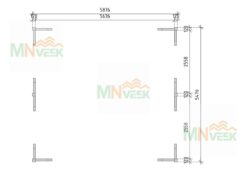 Porche de Madera Roma 5876mm x 5476mm 45mm plano mnveek