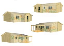 Casa de Madera Salamanca 10870x9010+3170mm 70mm vista 3D mnveek