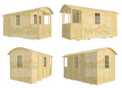 Caseta de Madera Mobil 12m2 Vista General Casas de Madera MNVEEK