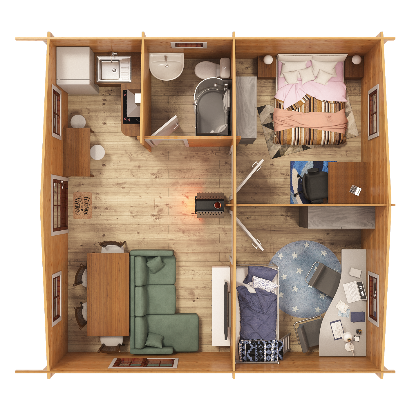 Casa de Madera Berga 36 m.2 - Imagen 3