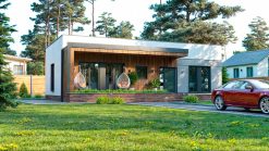 Casa prefabricada construida con paneles SIP (Structural Insulated Panel)